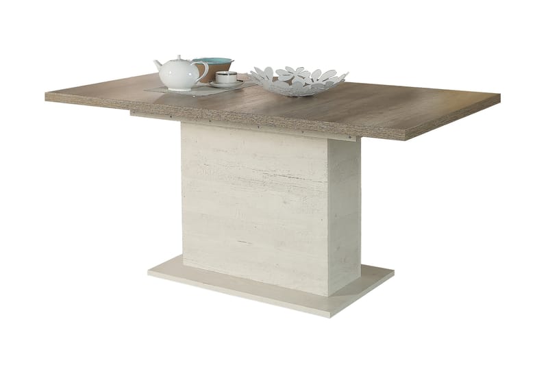 Spisebord Breage 90 cm - Brun | Hvit - Spisebord & kjøkkenbord