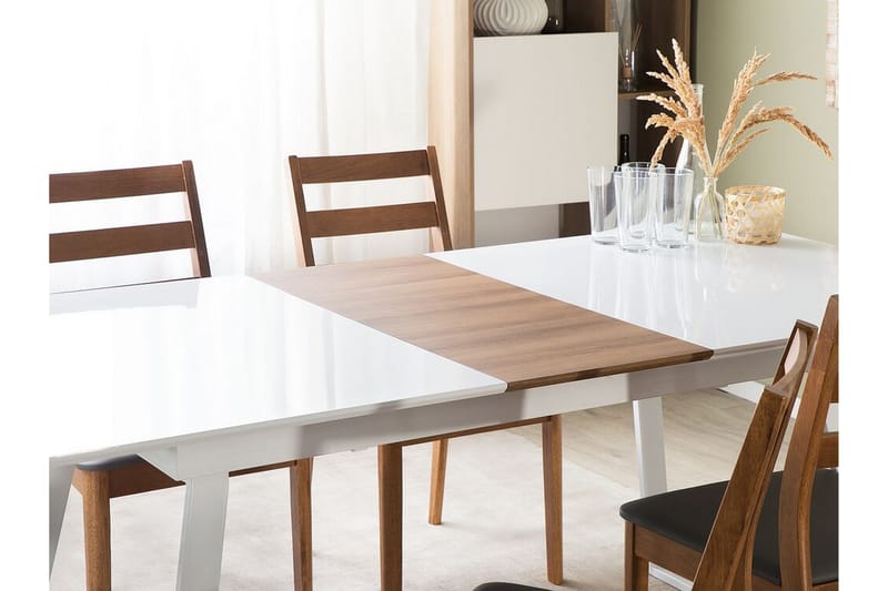 Spisebord Bugres 160x90 cm - Hvit - Spisebord & kjøkkenbord