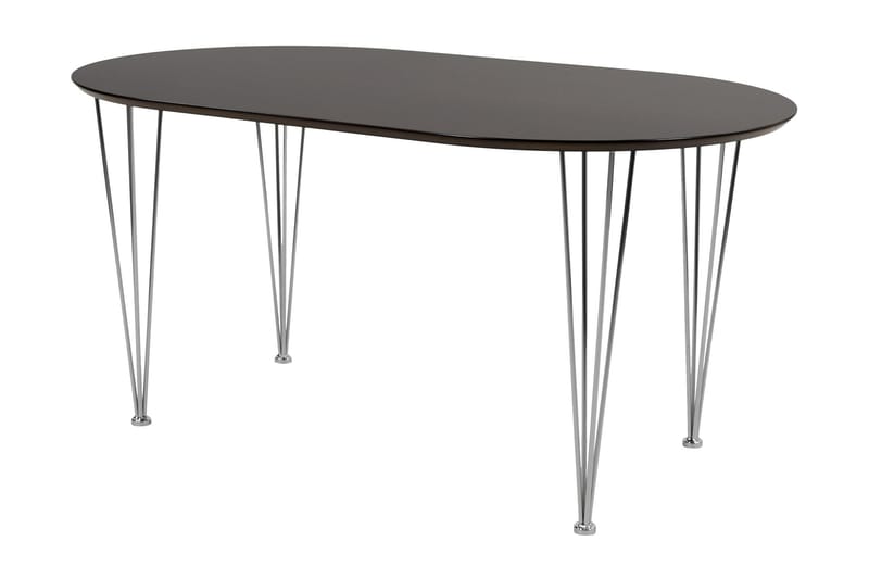 Spisebord Canticum Valnøtt - Krom|Brun - Spisebord & kjøkkenbord