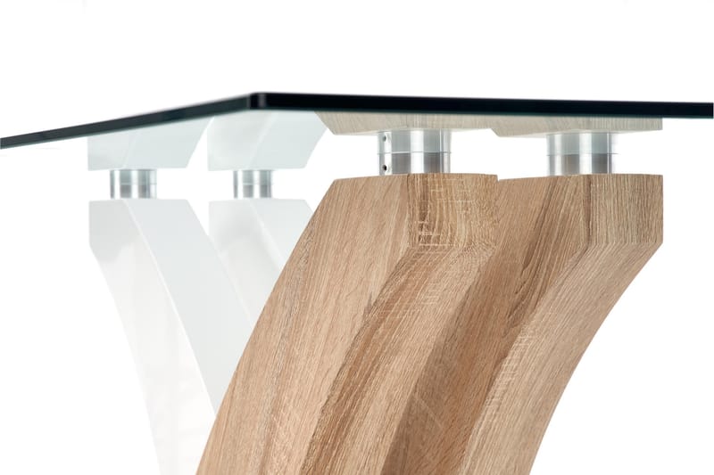 Spisebord Charlsetta 160 cm - Hvit|Eik - Spisebord & kjøkkenbord