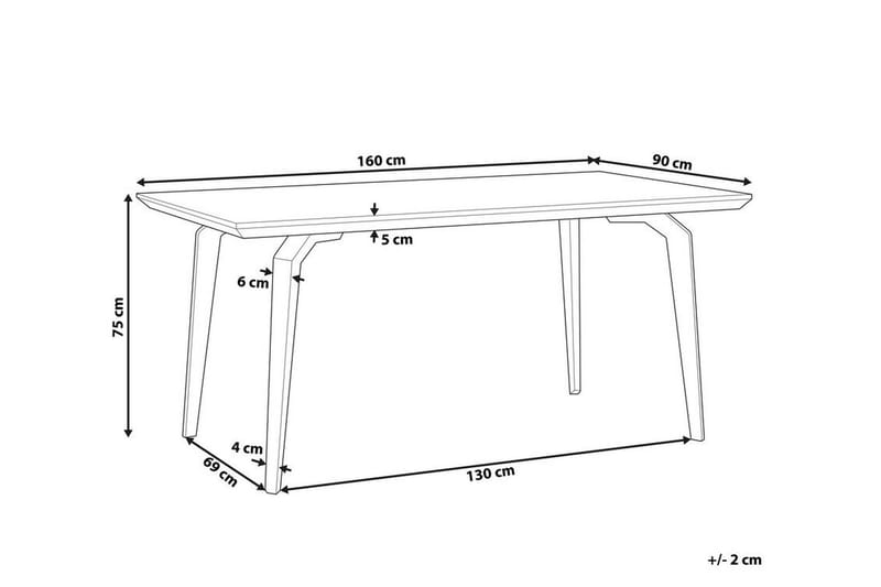 Spisebord Charril 160 cm - Mørkebrun - Spisebord & kjøkkenbord