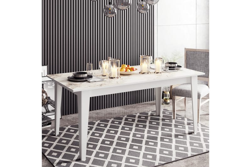Spisebord Chrostopher 180 cm - Hvit - Spisebord & kjøkkenbord