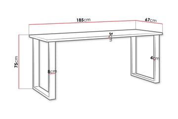 Spisebord Ciapin 185 cm - Teak - Møbler - Bord - Spisebord & kjøkkenbord