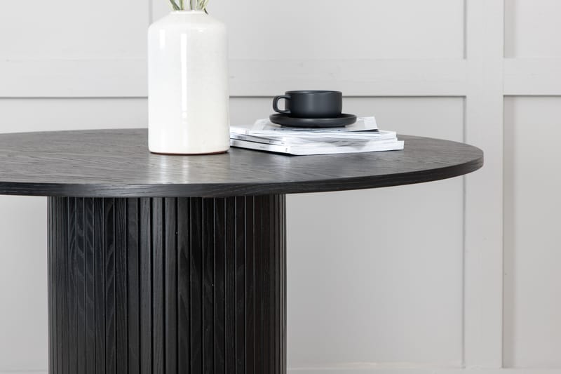 Spisebord Cinaba 110 cm Rundt - Svart - Spisebord & kjøkkenbord
