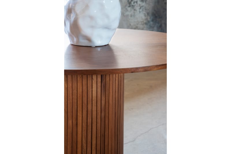 Spisebord Cinaba 110 cm Rundt - Valnøttsbrun - Spisebord & kjøkkenbord