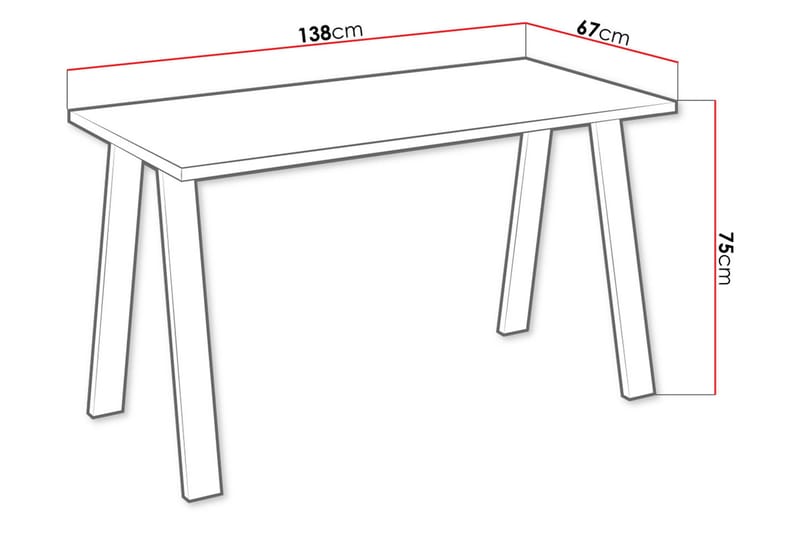 Spisebord Cisy 138 cm - Eik - Spisebord & kjøkkenbord