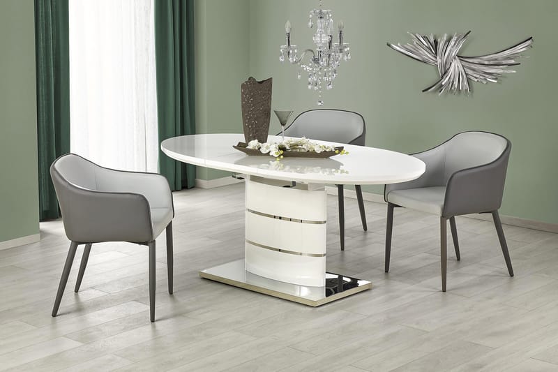 Spisebord Collen Forlengningsbart  140 cm - Hvit - Spisebord & kjøkkenbord