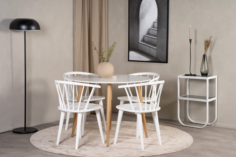 Spisebord Deandra 100 cm Vit - Venture Home - Spisebord & kjøkkenbord