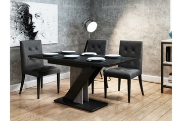 Spisebord Denogal 80 cm - Sort høyglans - Møbler - Bord - Spisebord & kjøkkenbord