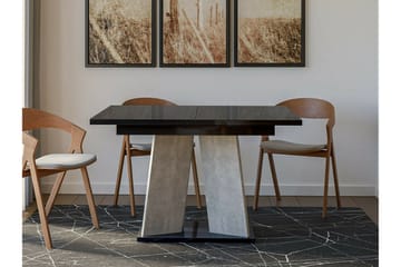 Spisebord Denogal 90 cm - Sort høyglans - Møbler - Bord - Spisebord & kjøkkenbord