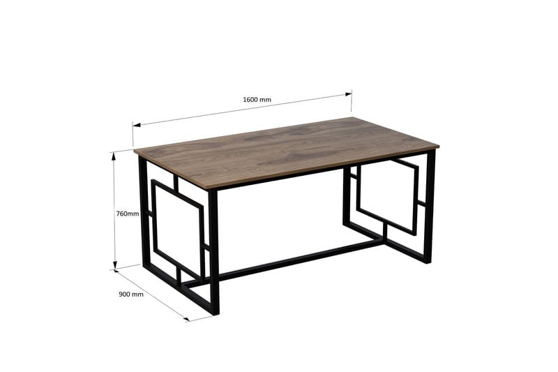 Spisebord Dumö 160 cm - Brun|Svart - Spisebord & kjøkkenbord