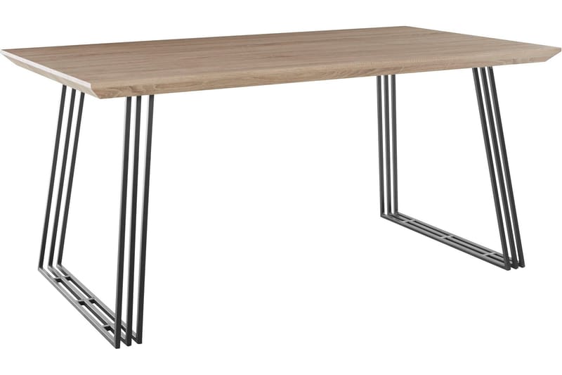 Spisebord Elgebo 160 cm - Natur/Svart - Spisebord & kjøkkenbord
