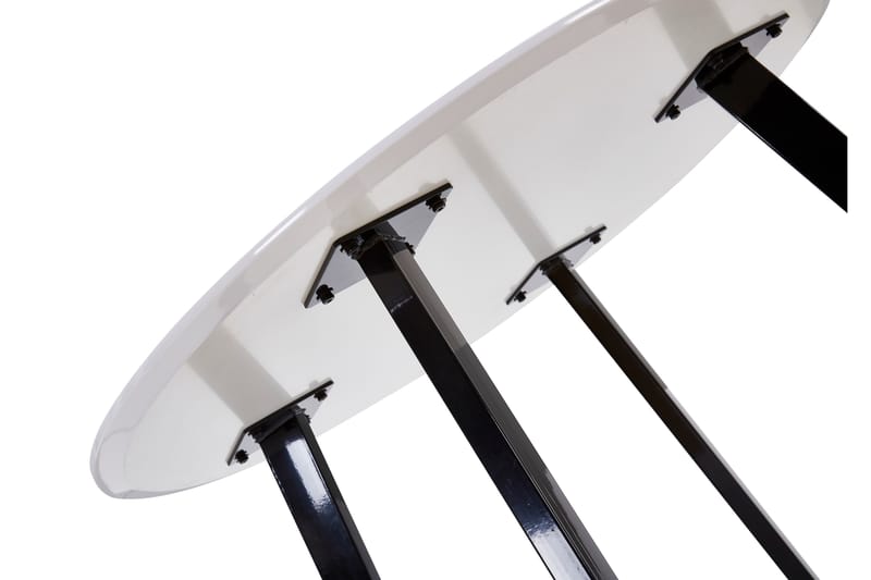 Spisebord Eli 90 cm Rund - Hvit | Svart - Spisebord & kjøkkenbord