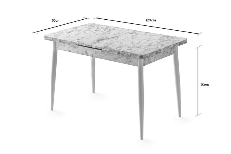 Spisebord Erllone 120 cm - Flerfarget - Spisebord & kjøkkenbord