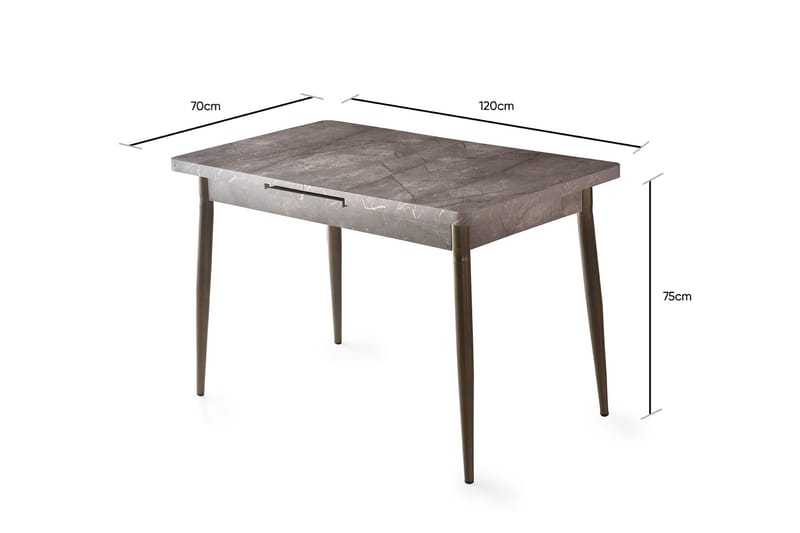 Spisebord Erllone 120 cm - Mink - Spisebord & kjøkkenbord