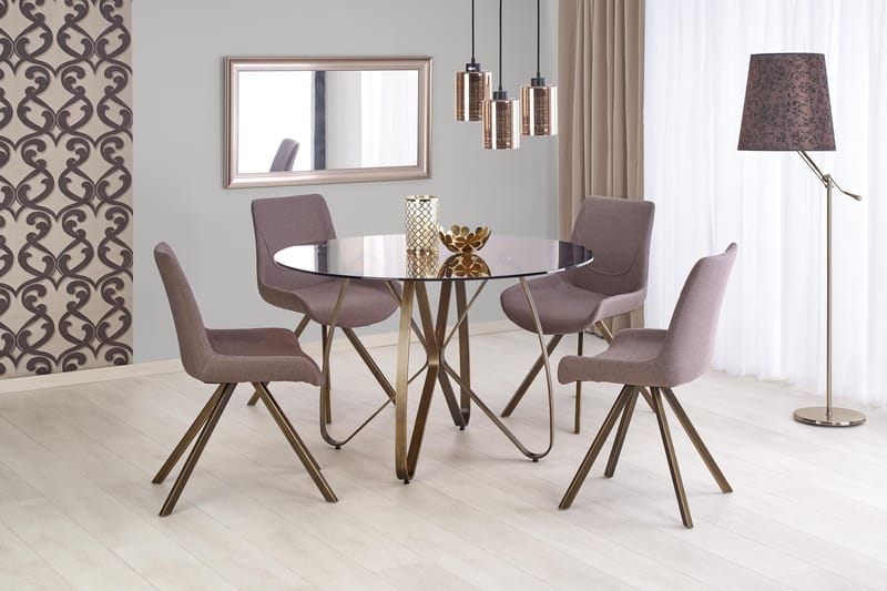 Spisebord Gastia 120 cm - Brun|Gull - Spisebord & kjøkkenbord