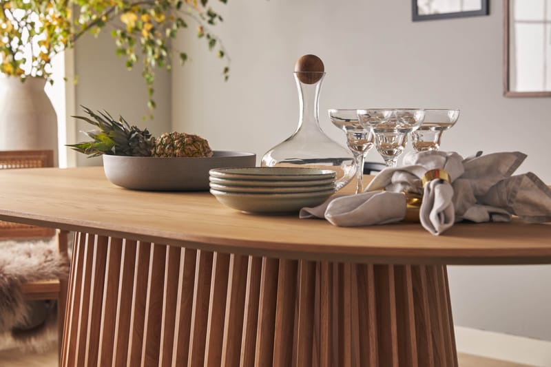 Spisebord Gontas 200 cm Ovalt - Natur - Spisebord & kjøkkenbord