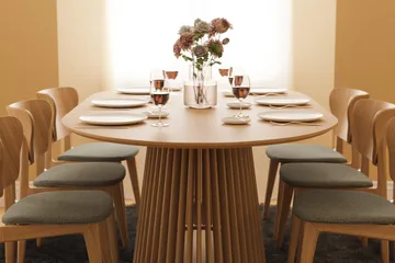 Spisebord Gontas 200 cm Ovalt - Natur - Møbler - Bord - Spisebord & kjøkkenbord