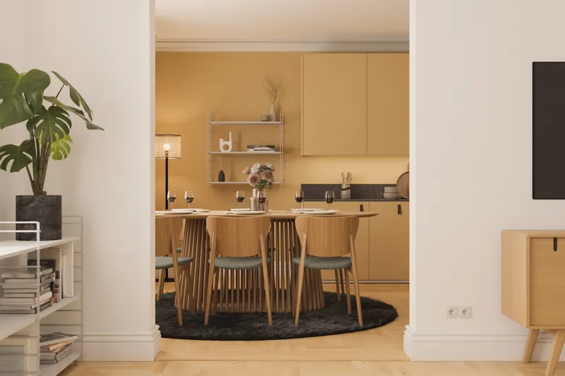 Spisebord Gontas 200 cm Ovalt - Natur - Møbler - Bord - Spisebord & kjøkkenbord