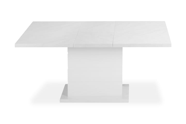 Spisebord Griffith 120 cm Forlengningsbart - Marmor/Hvit - Spisebord & kjøkkenbord