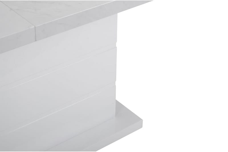 Spisebord Griffith 120 cm Forlengningsbart - Marmor/Hvit - Spisebord & kjøkkenbord