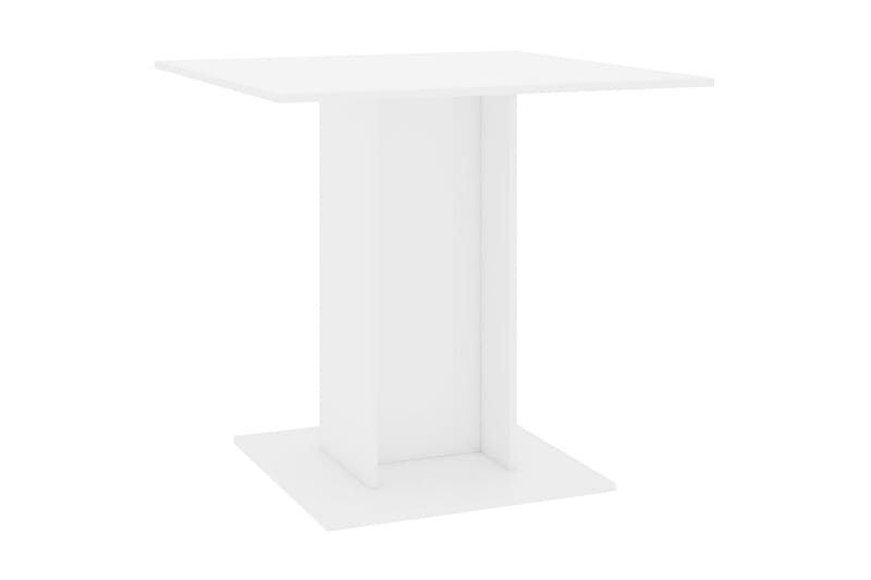 Spisebord høyglans hvit 80x80x75 cm sponplate - Hvit - Spisebord & kjøkkenbord