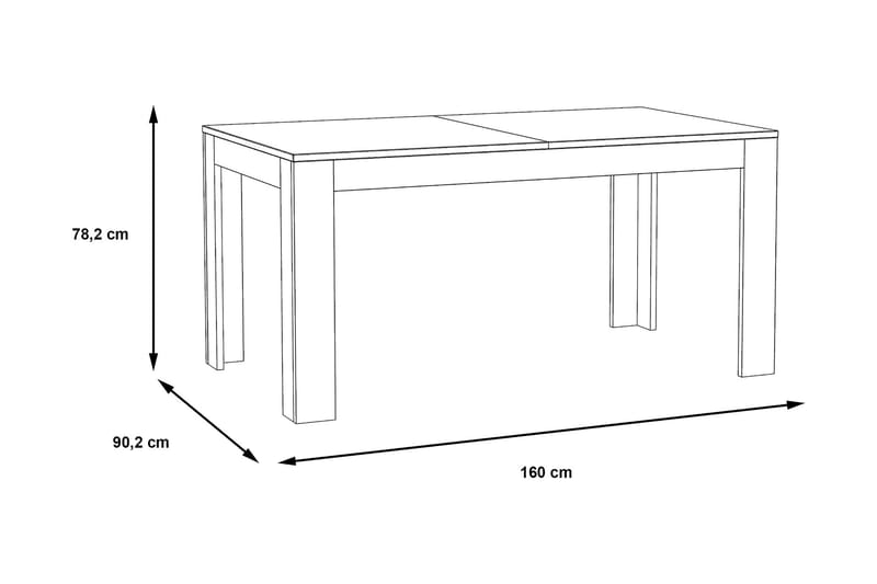 Spisebord Hamdiye Forlengningsbart 160 cm - Brun - Spisebord & kjøkkenbord