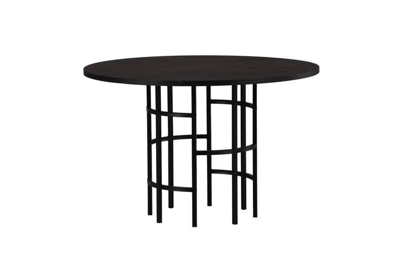 Spisebord Hamnka 115 cm Rundt - Svart - Spisebord & kjøkkenbord