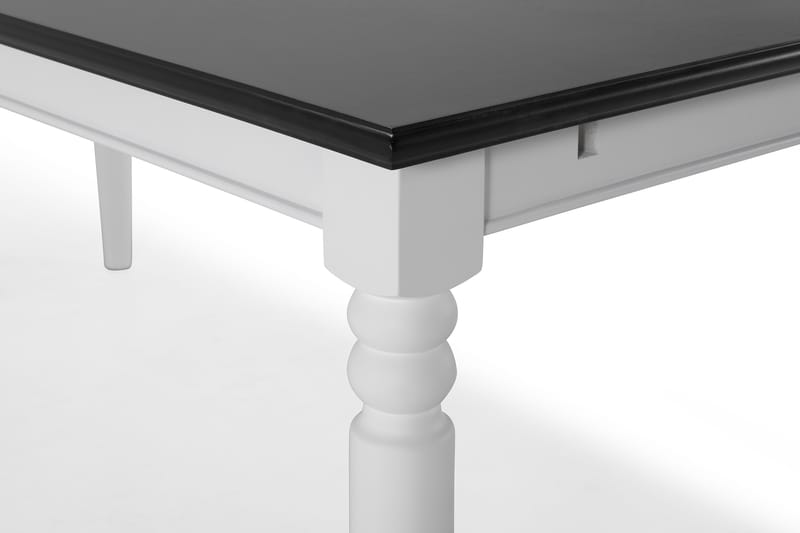 Spisebord Hampton Hvit/Svart - 190 cm Mahognyfanér - Spisebord & kjøkkenbord