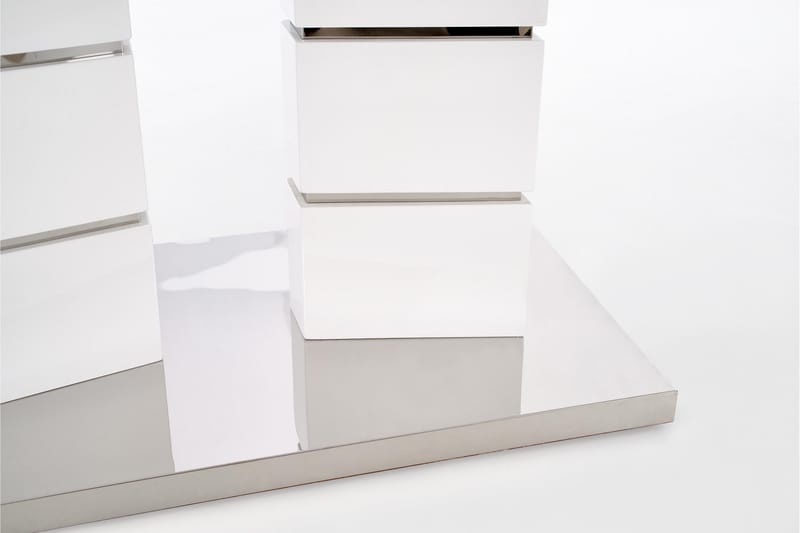 Spisebord Helmers Forlengningsbart 160 cm - Hvit - Spisebord & kjøkkenbord