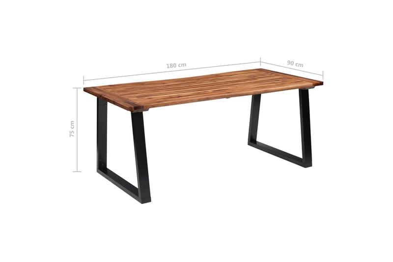 Spisebord heltre akasie 180x90 cm - Spisebord & kjøkkenbord