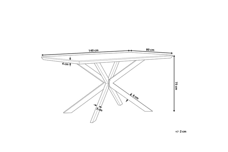 Spisebord Hertiz 120 cm - Grå - Spisebord & kjøkkenbord