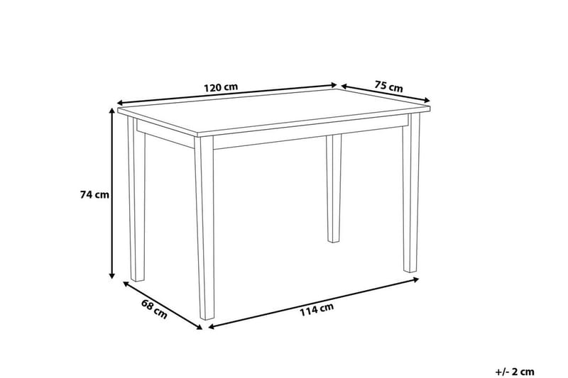 Spisebord Houston 120 cm - Hvit - Spisebord & kjøkkenbord