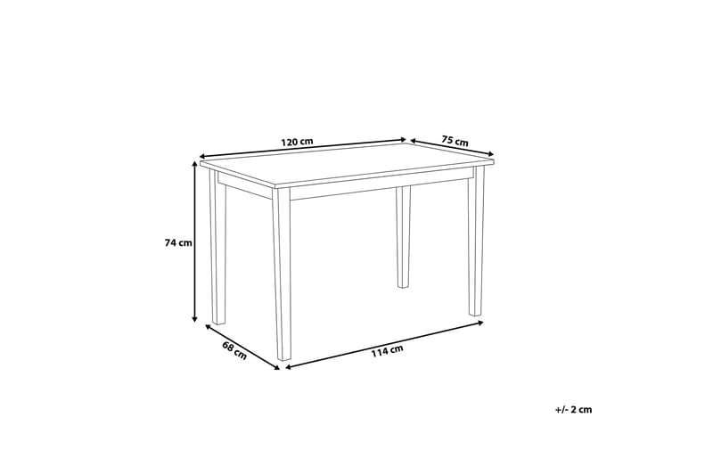 Spisebord Houston 120 cm - Tre | Natur - Spisebord & kjøkkenbord