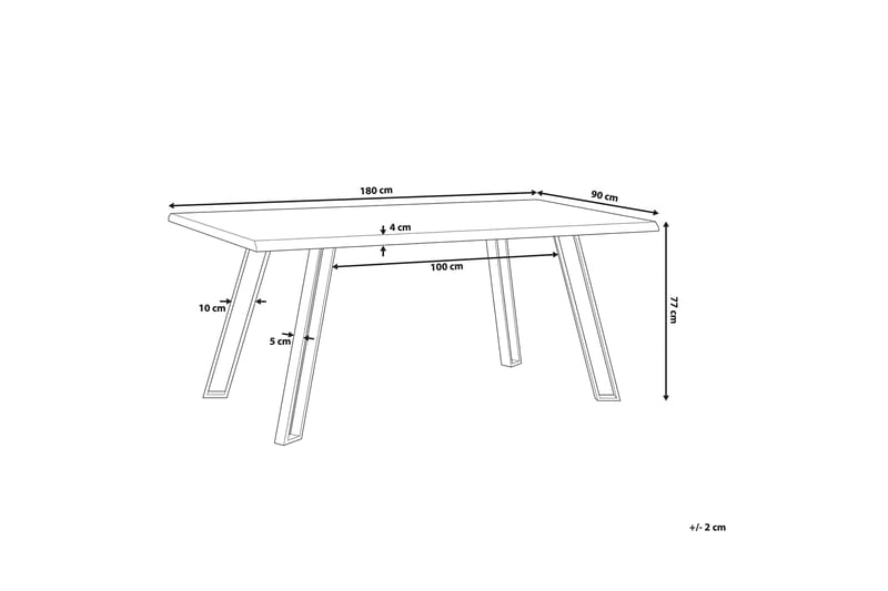 Spisebord Humayra 180x90 cm - Tre|Natur - Spisebord & kjøkkenbord