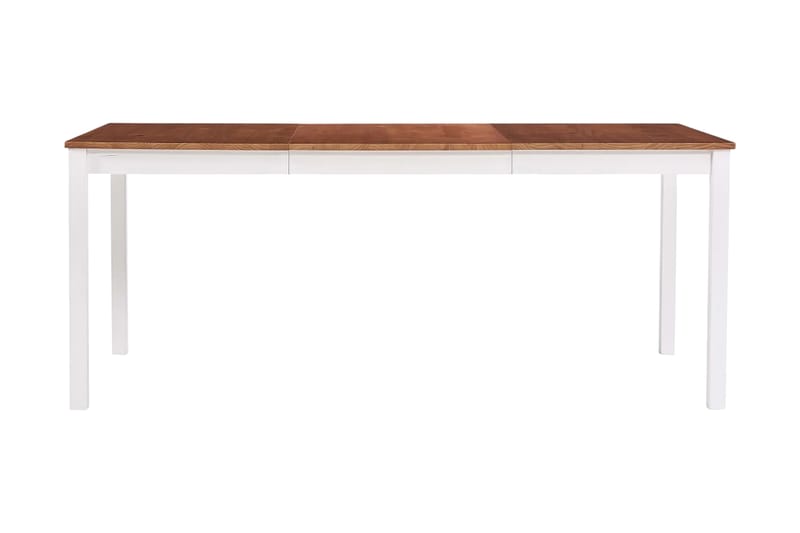 Spisebord hvit og brun 180x90x73 cm furu - Spisebord & kjøkkenbord