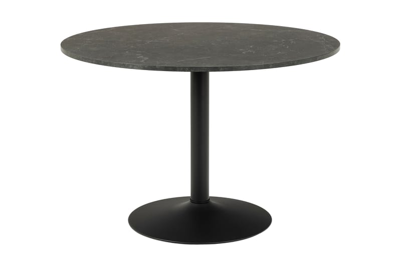Spisebord Ibizor 110 cm Rundt - Svart/Matt Svart - Spisebord & kjøkkenbord