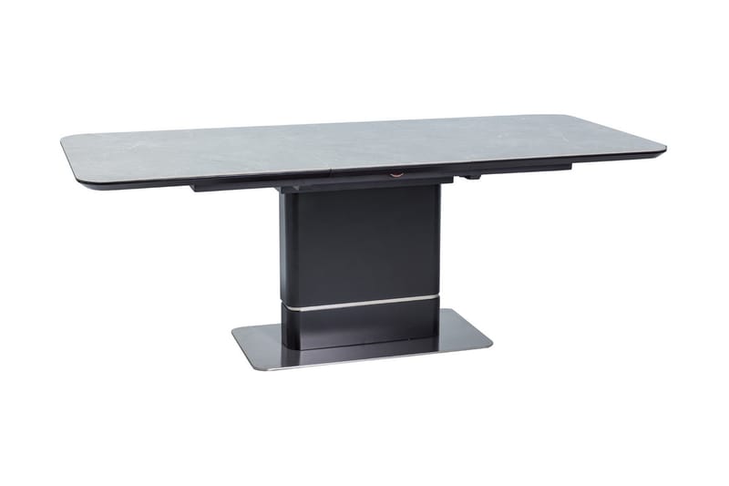 Spisebord Ipiti Forlengningsbart 160 cm - Keramikk/Grå/Svart - Spisebord & kjøkkenbord