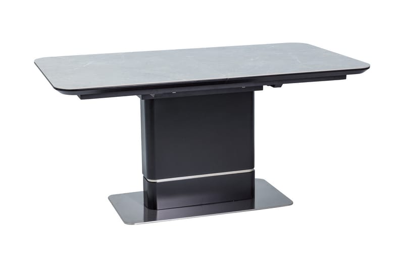 Spisebord Ipiti Forlengningsbart 160 cm - Keramikk/Grå/Svart - Spisebord & kjøkkenbord