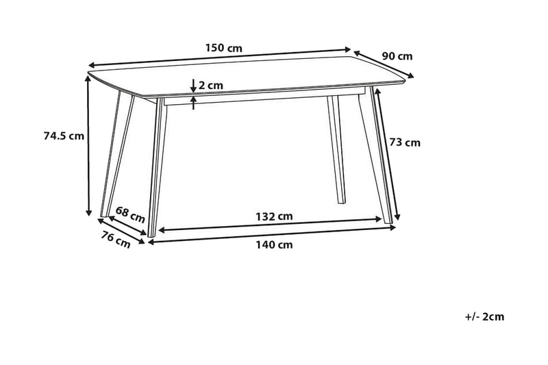 Spisebord Iris 150 cm - Tre | Natur - Spisebord & kjøkkenbord