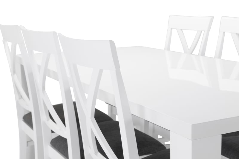 Spisebord Jack 180 cm - Hvit|Svart - Spisebord & kjøkkenbord