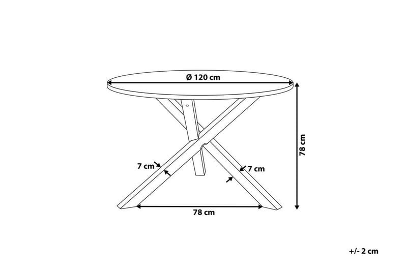 Spisebord Jacksonville 120 cm - Tre | Natur - Spisebord & kjøkkenbord