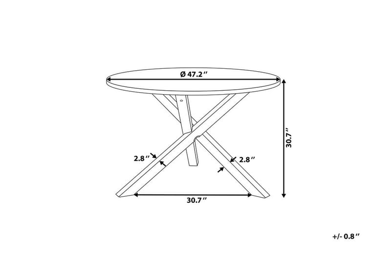 Spisebord Jacksonville 120 cm - Tre | Natur - Spisebord & kjøkkenbord