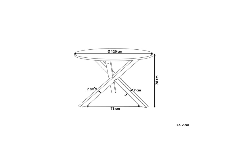 Spisebord Jacksonville 120 cm - Tre | Natur - Spisebord & kjøkkenbord