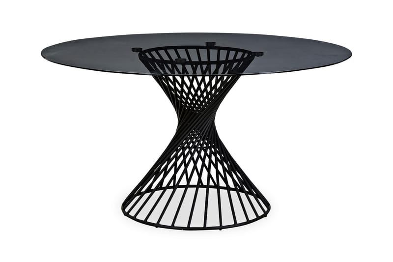 Spisebord Jada 140 cm Rund Glass - Grå - Spisebord & kjøkkenbord