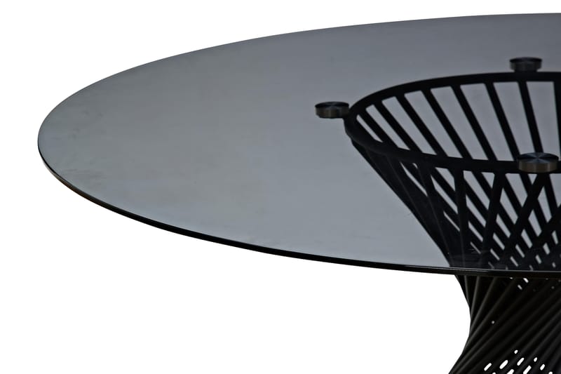 Spisebord Jada 140 cm Rund Glass - Grå - Spisebord & kjøkkenbord