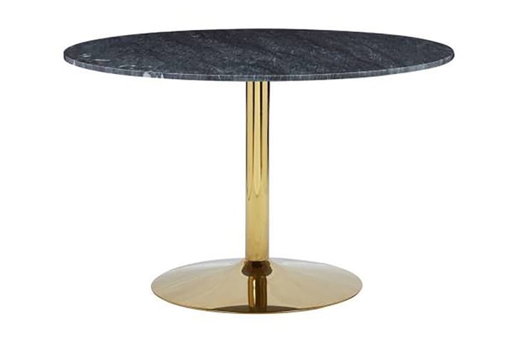Spisebord Justine 100 cm Rundt Marmor - Grå|Messing - Spisebord & kjøkkenbord