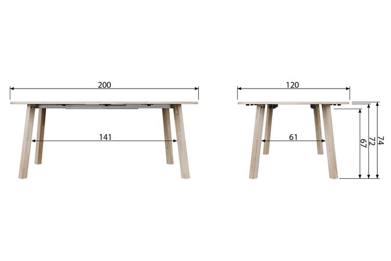 Spisebord Kaiti Forlengningsbart 120 cm Rund - Eik - Møbler - Bord - Spisebord & kjøkkenbord