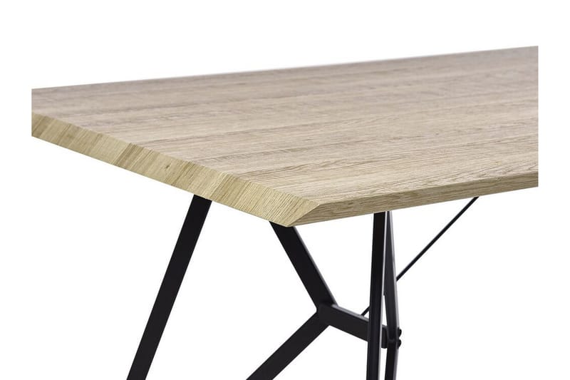 Spisebord Kencot 160 cm - Lyst Tre/Svart - Spisebord & kjøkkenbord
