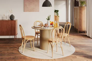 Spisebord Kopparbo 106 cm - Lyst hvitlasert eik - Møbler - Bord - Spisebord & kjøkkenbord